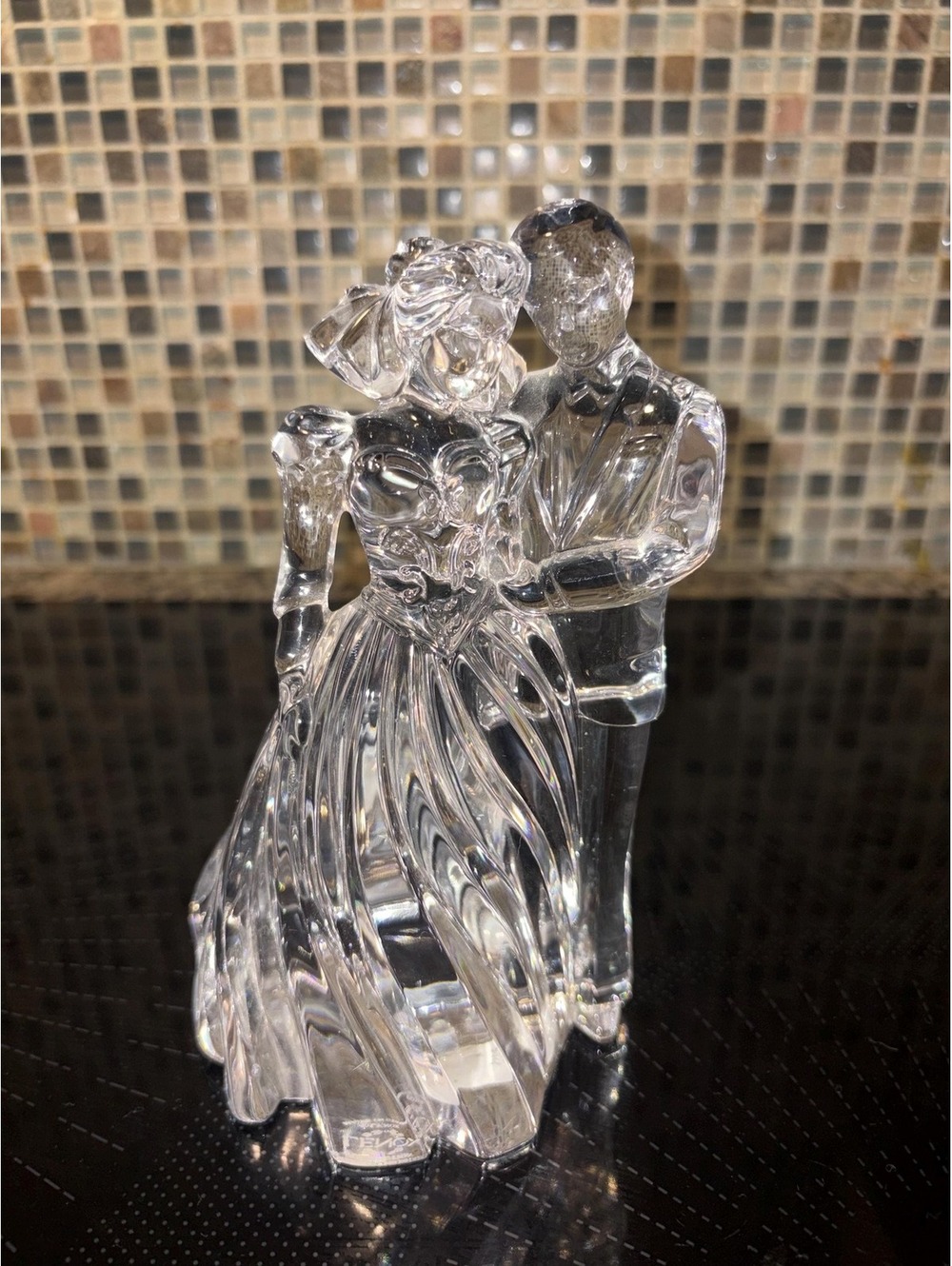 Lenox bride and groom crystal statue